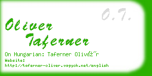 oliver taferner business card